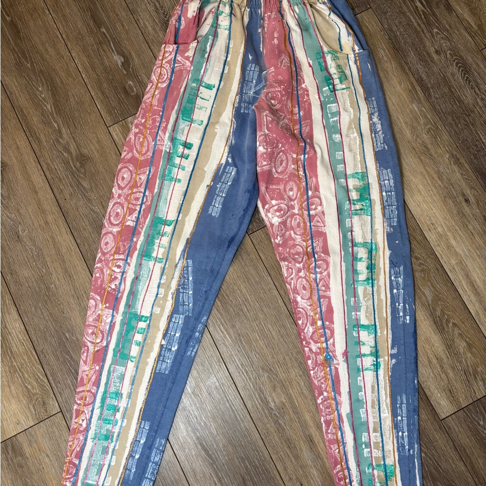 RARE- Vintage 90’s Art to Wear Hand-Painted One size First Most- V. C. Torias